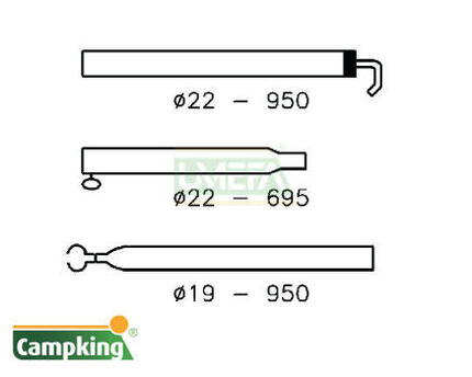 Barre De Toit 170-250 Cm, 22 Mm Acier