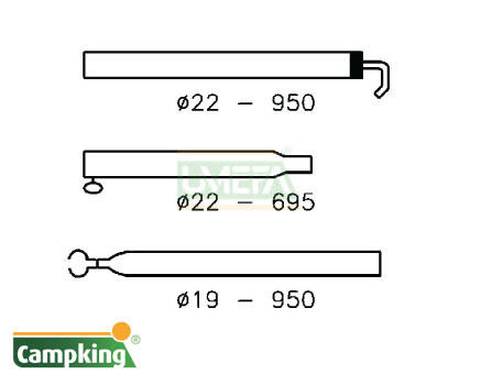 Barre De Toit 170-250 Cm, 22 Mm Acier
