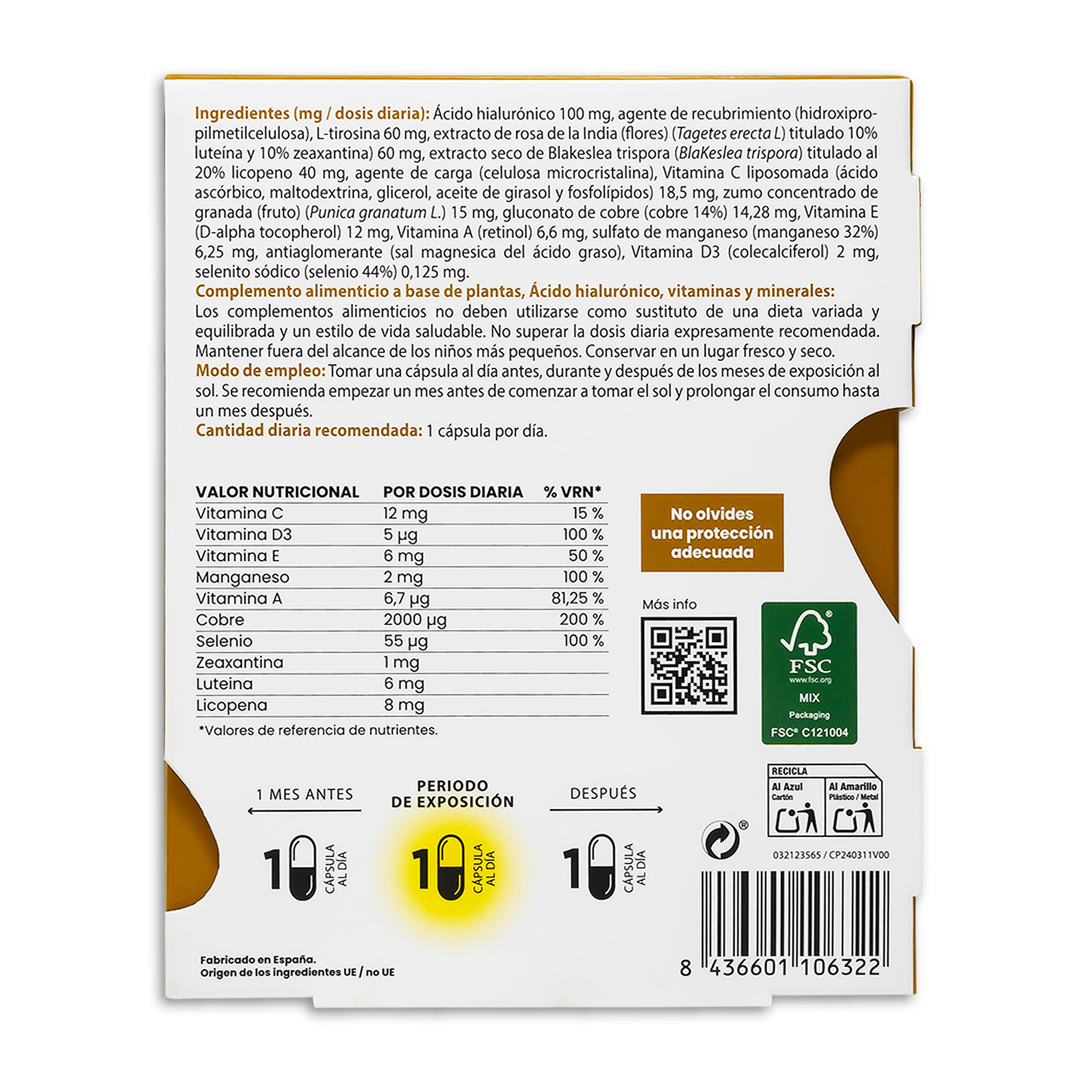 Acelerador del Bronceado Anti-Aging - Protección Solar - 30 Cápsulas 2/6