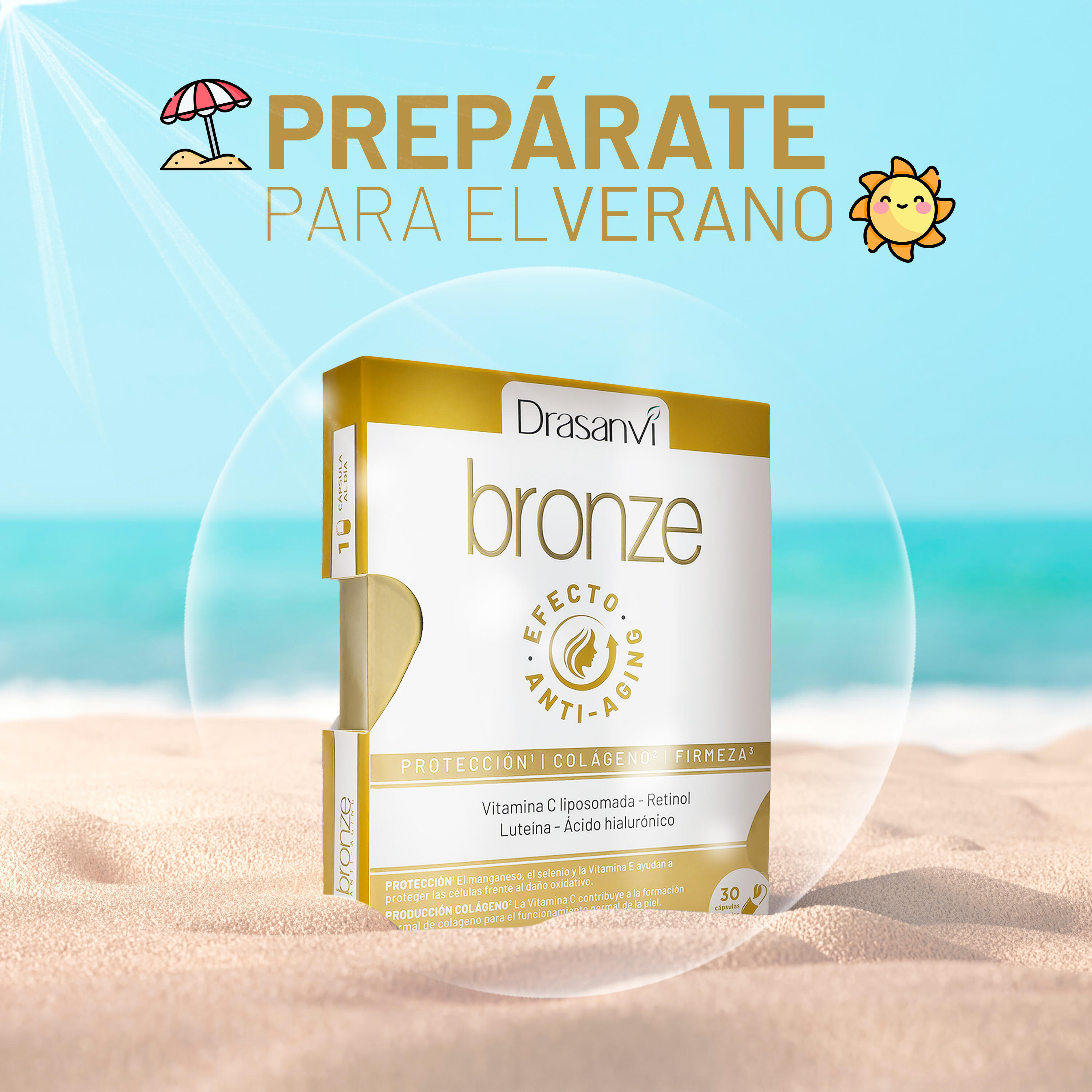 Acelerador del Bronceado Anti-Aging - Protección Solar - 30 Cápsulas 3/6