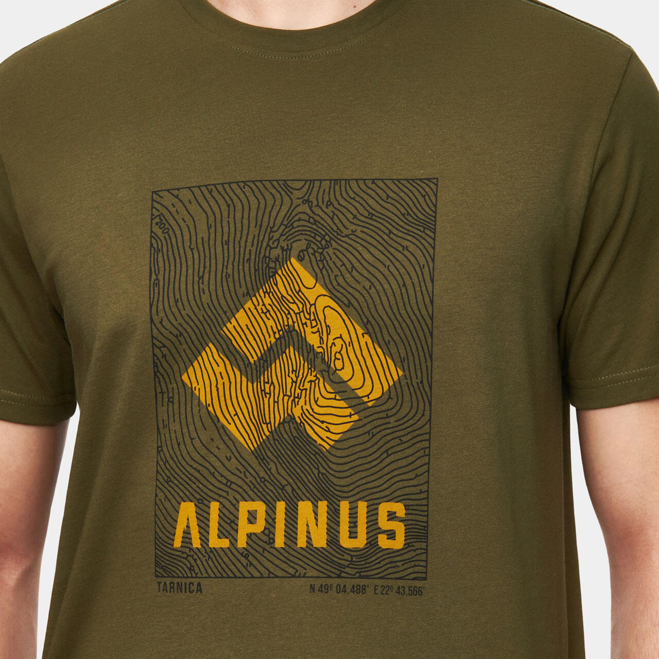 T-shirt de randonnée Alpinus Tarnica - Homme - Olive - Taille M 4/5