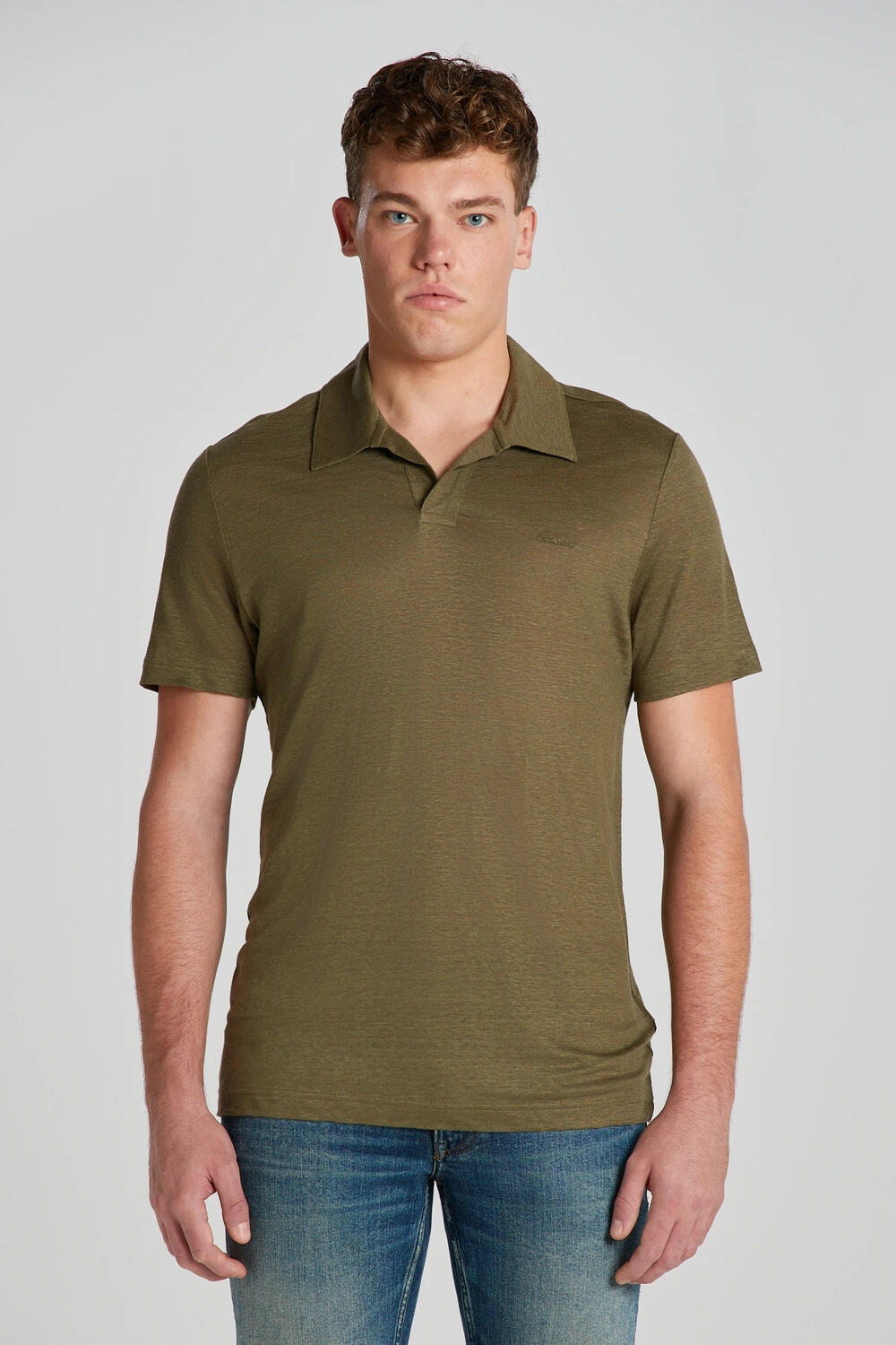 Hommes - Gant Linen Ss Polo Shirt 3/4