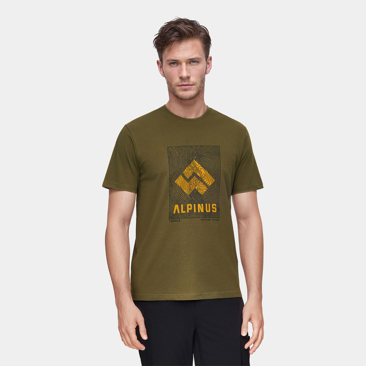T-shirt de randonnée Alpinus Tarnica - Homme - Olive - Taille M 1/5