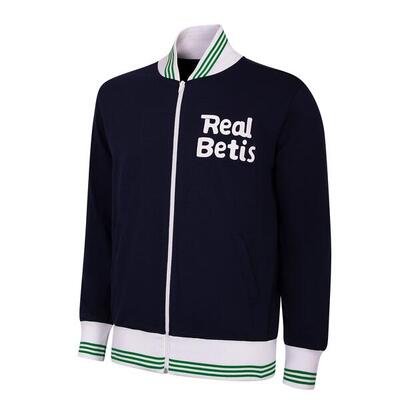 Voetbaljack - heren - retro - real betis 1970's szusza - donkerblauw