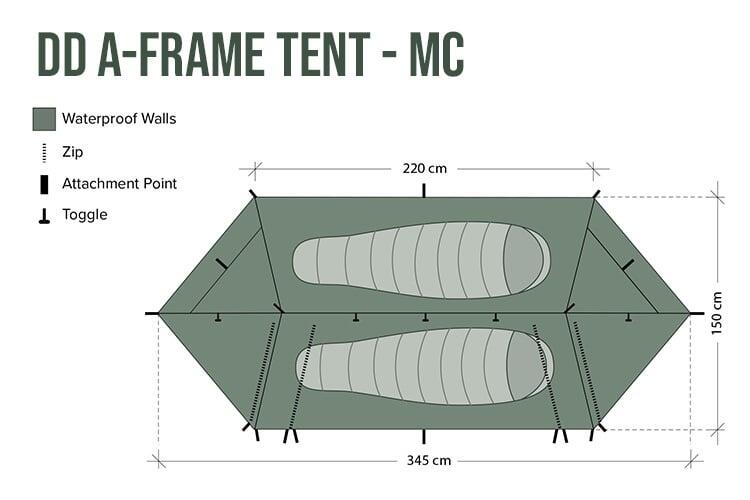 Cort 2 Persoane DD A-Frame Camo 6/7