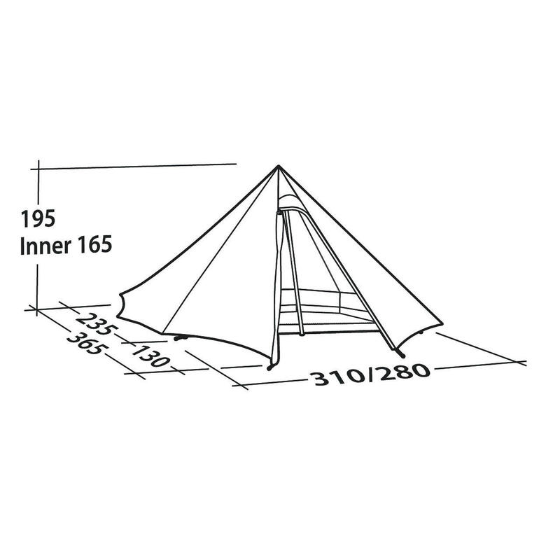 Robens Cône Vert PRS - Tipi Tent pour Quatre Personnes