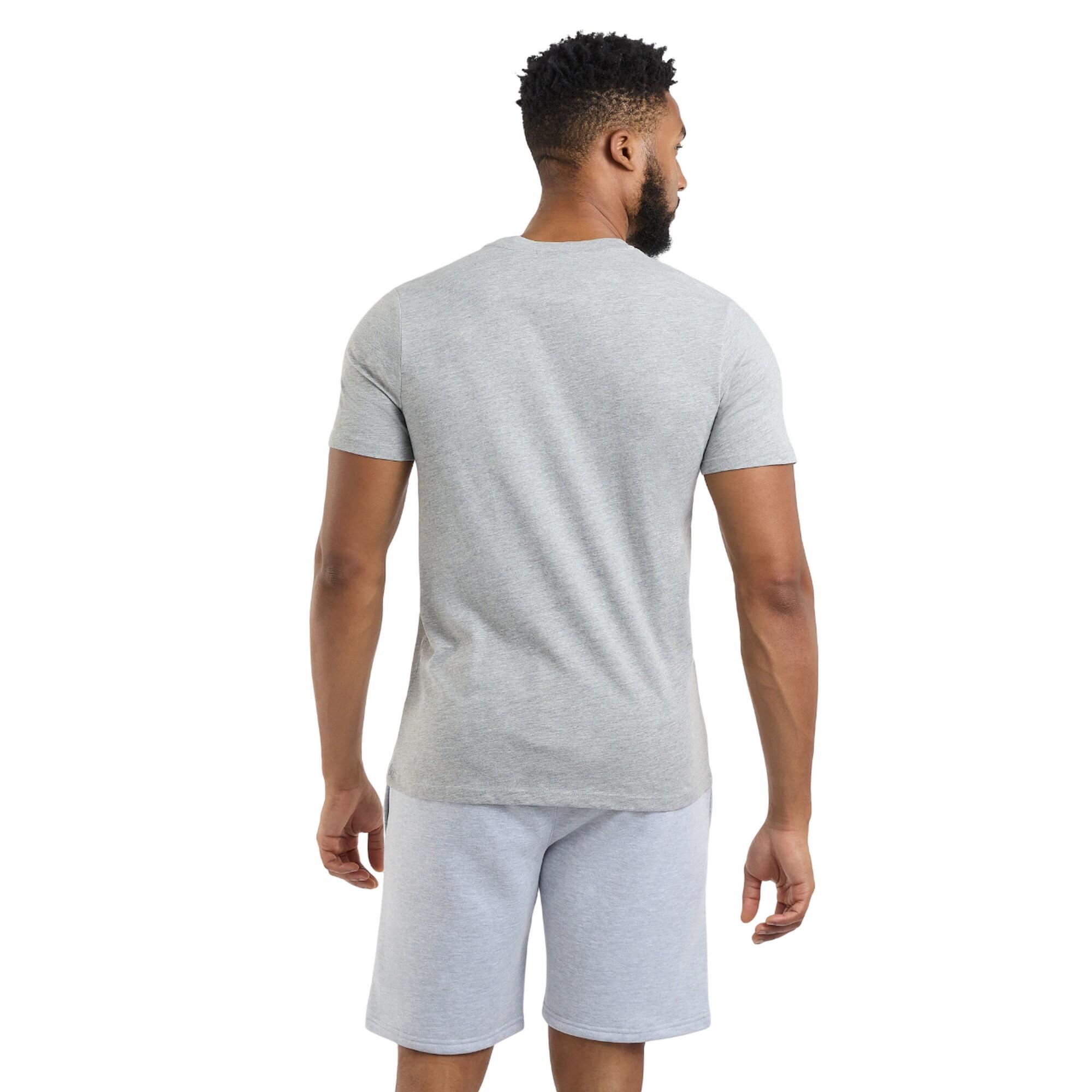 Mens Stacked Logo TShirt (Grey Marl) 2/3