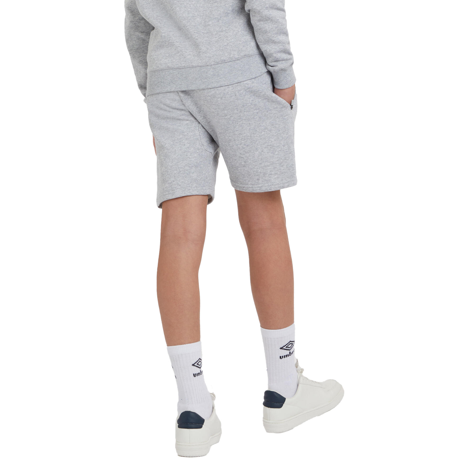 Short CLUB LEISURE Enfant (Gris Chiné / Blanc) 2/3