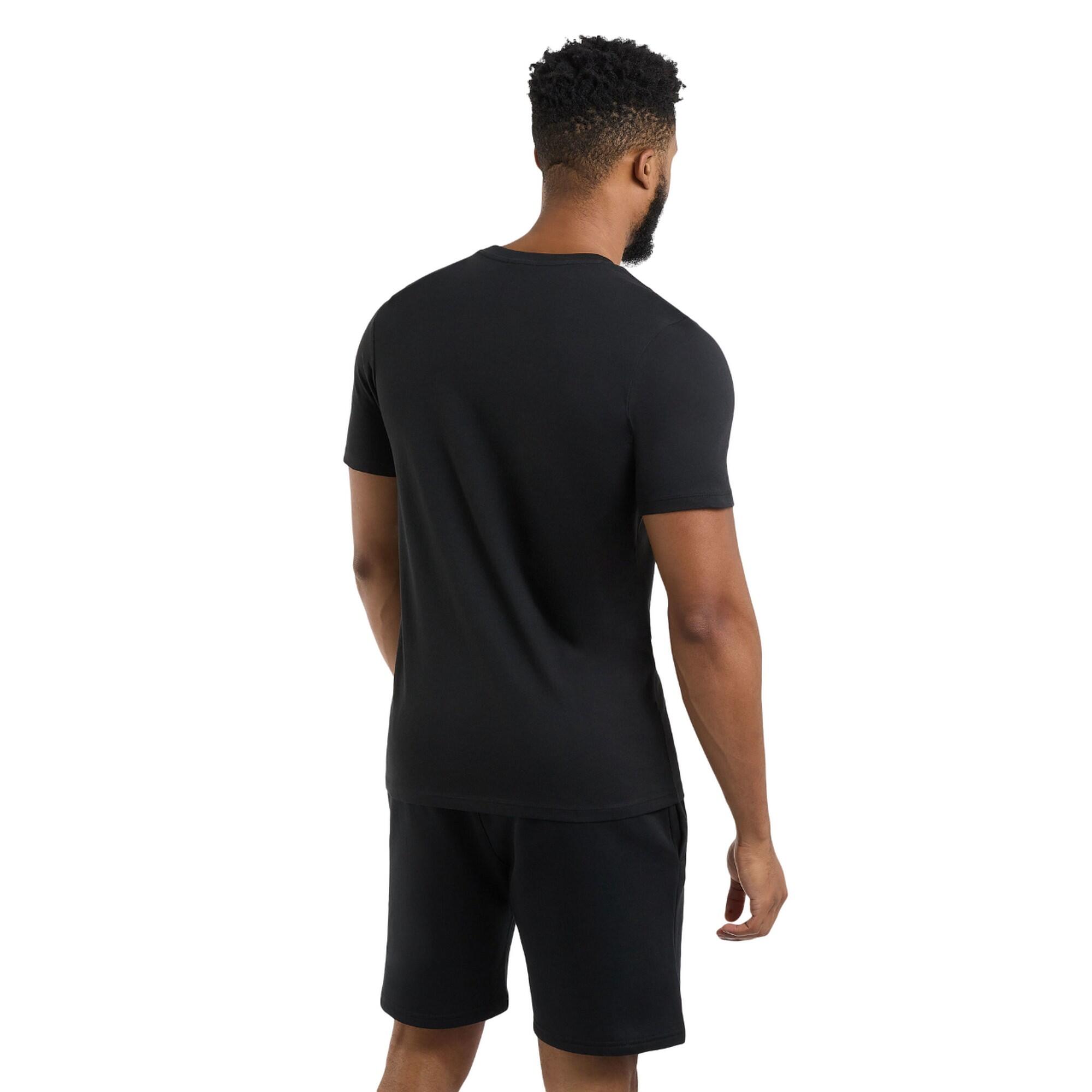 Maglietta Logo Impilato Uomo Umbro Nero 2/4
