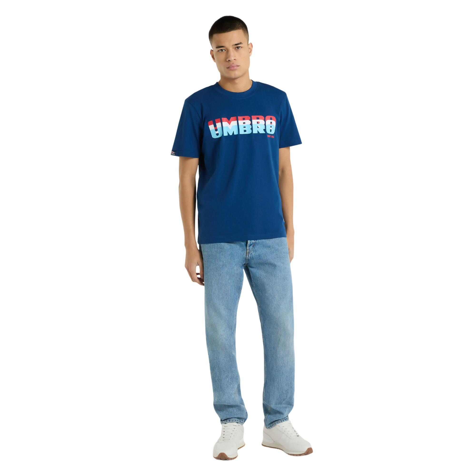 Mens Layered Logo TShirt (Estate Blue) 3/3