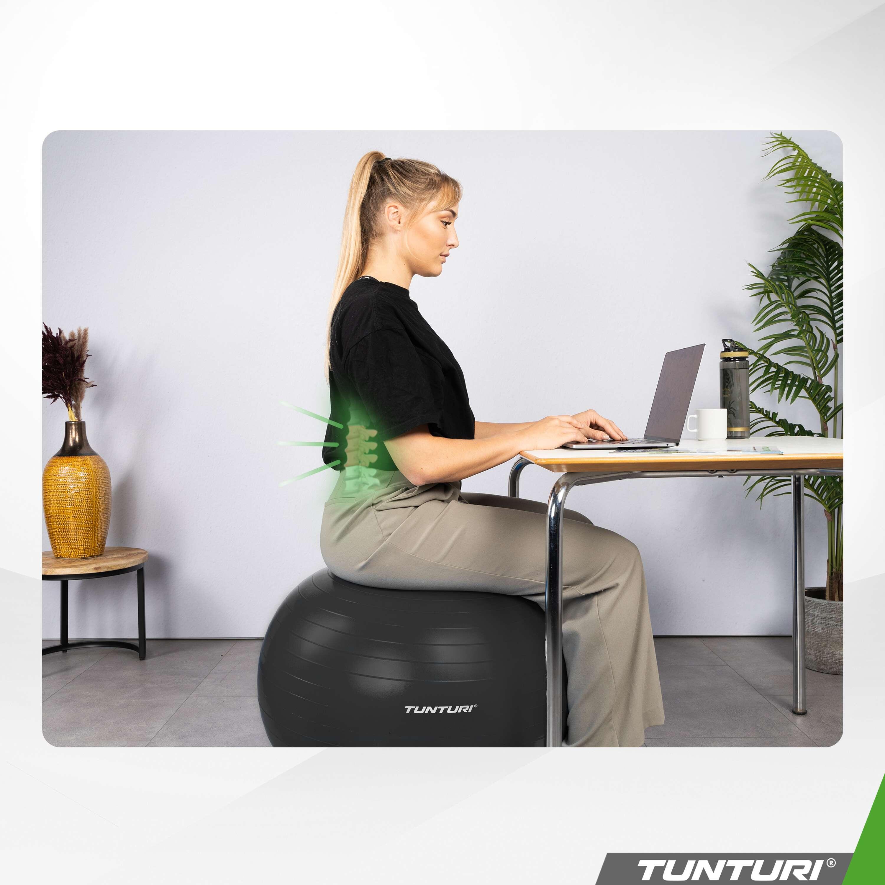 Gymball 55cm, Black, Anti Burst 6/7
