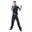 Tricou "Kickboxing Mesh", aprobat WAKO, Top Ten, Albastru-Negru, XL