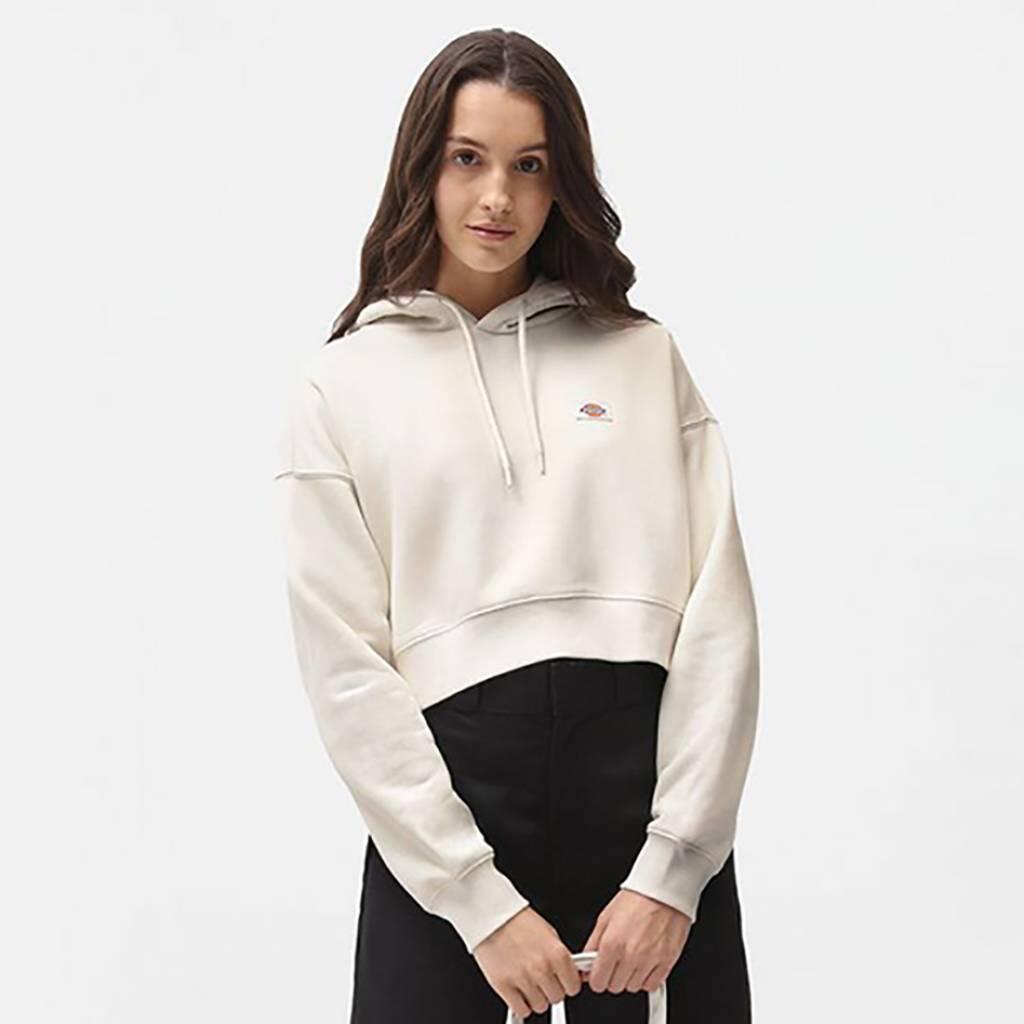 Sweat-shirt Dickies Modèle Oakport Cropped Hoodie Couleur Blanc 1/5