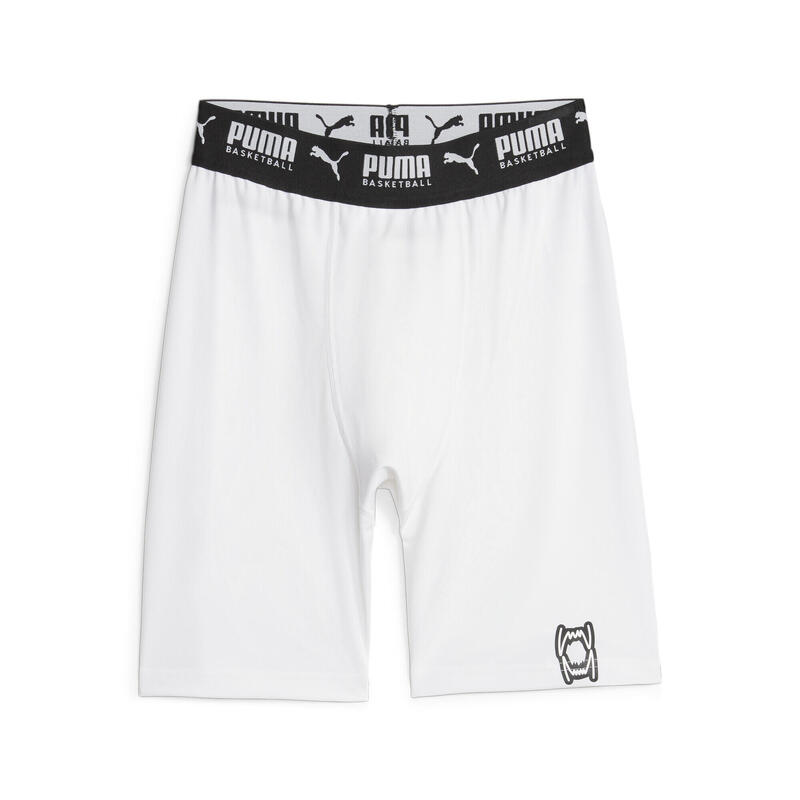 Hoops Team basketbalshort voor heren PUMA White