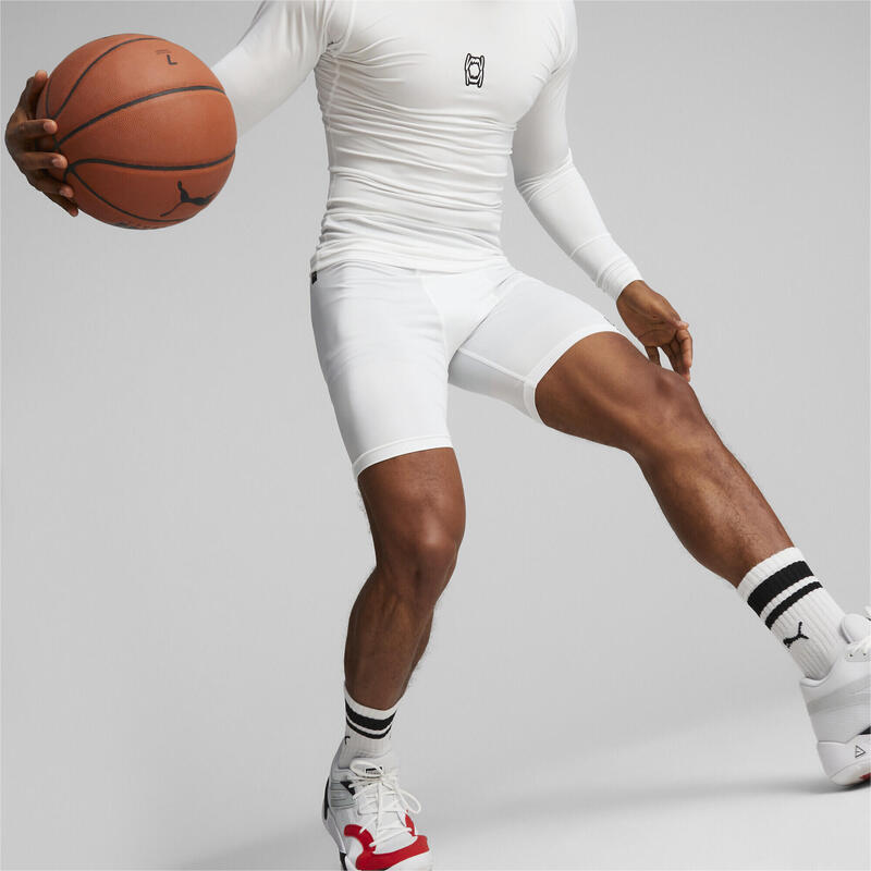 Pantaloncini da basket Hoops Team per ragazzi PUMA White