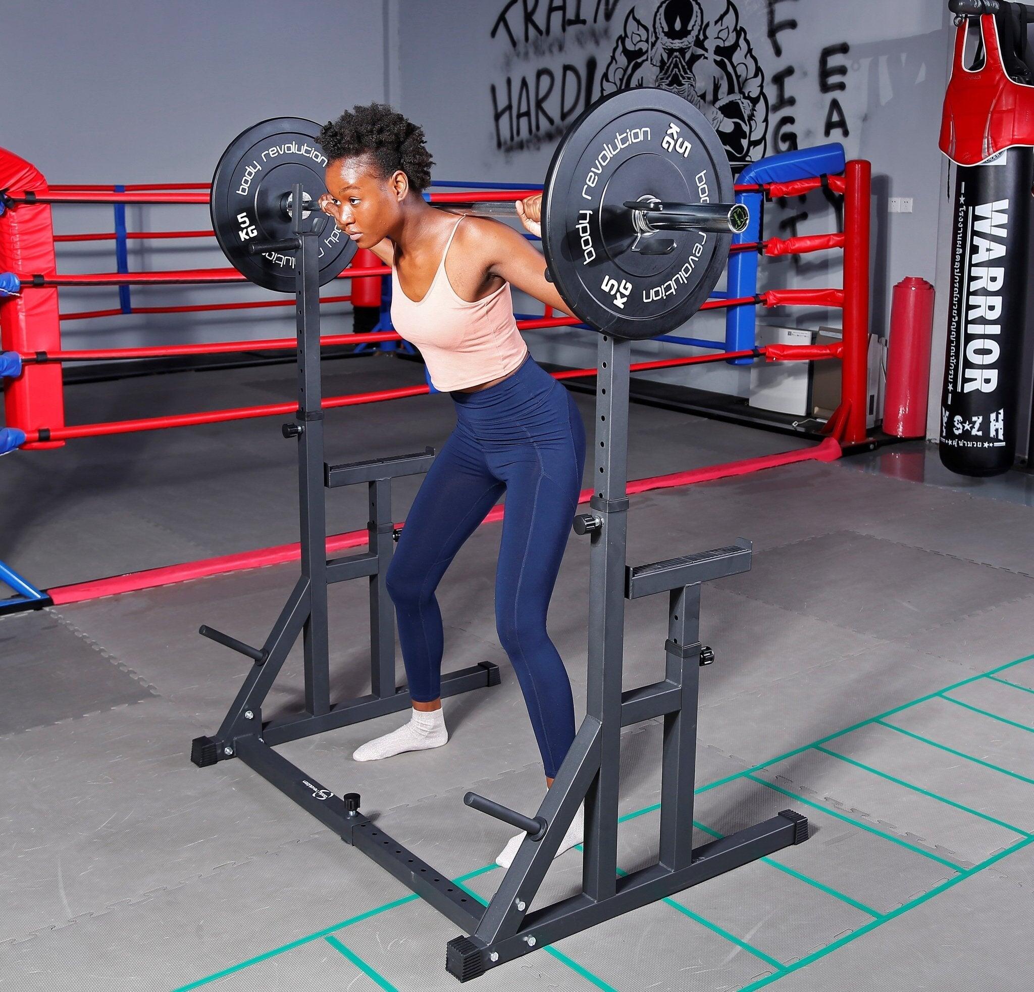 Squat Rack for Olympic and 1inch Bars and Weight Plates 6/6