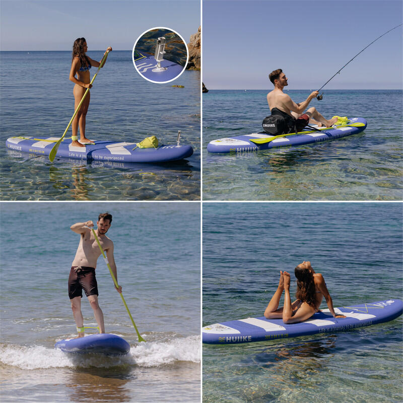 Segunda Mano - Tabla Paddle Surf Hinchable Accesorios Premium, HUIIKE, Azul