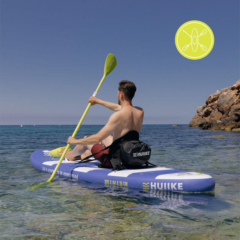 Tabla Paddle Surf Hinchable Accesorios Premium, HUIIKE, Azul, Gran Estabilidad