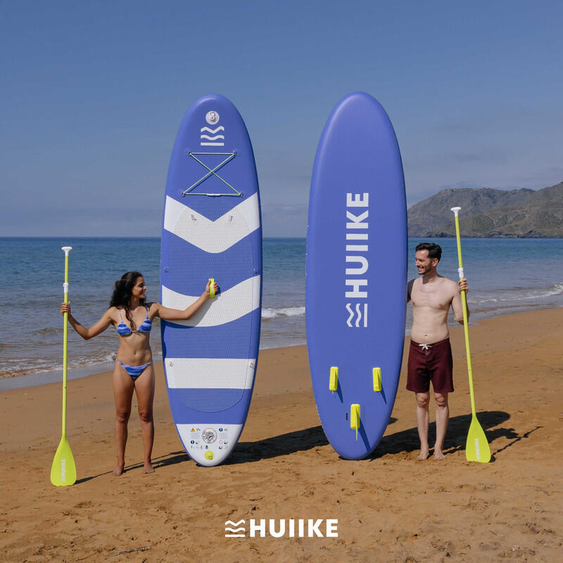 Opblaasbaar Supboard met Premium Accessoires, HUIIKE, Blauw, Hoge Stabiliteit 7/7