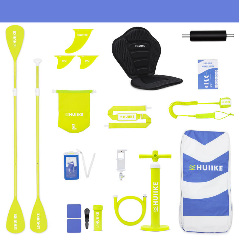 Segunda Mano - Tabla Paddle Surf Hinchable Accesorios Premium, HUIIKE, Azul