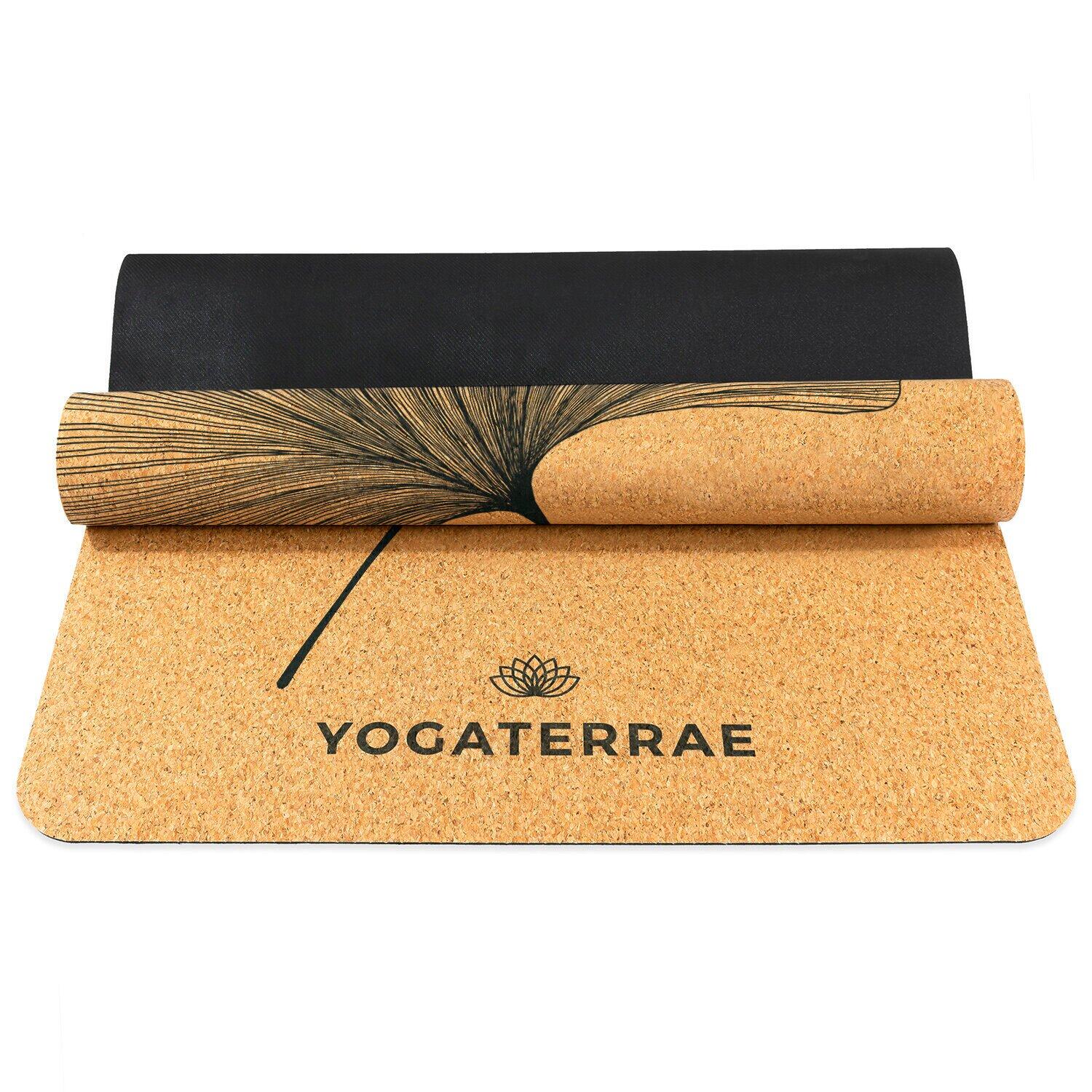 ESTERILLA DE YOGA ANTIDESLIZANTE NATURAL Corcho & Caucho Confort Ginkgo Yin Yang 5/7