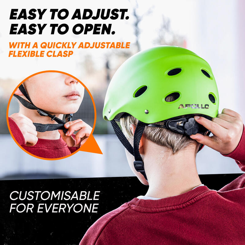 Casco ajustable para skate/bicicleta, scooter, BMX, para niños y adultos