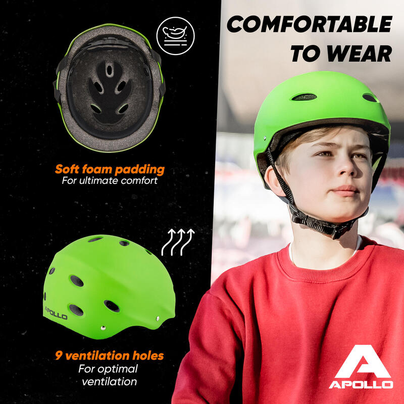 Casco ajustable para skate/bicicleta, scooter, BMX, para niños y adultos