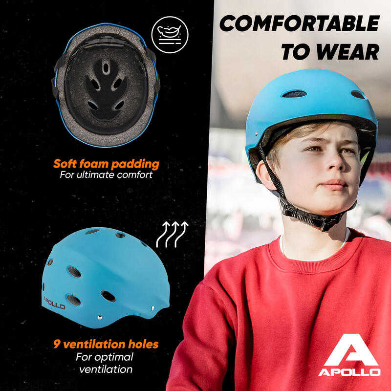 Casco ajustable para skate/bicicleta, scooter, BMX, para niños y adultos