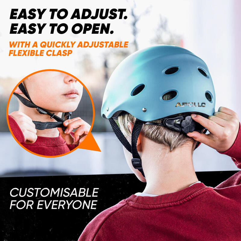 Casco ajustable para skate/bicicleta, scooter, BMX, para niños y adultos