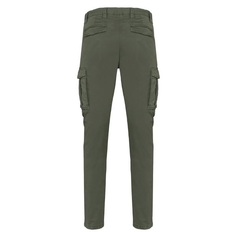 Pantalón Caza Hombre Pasión Morena 05039 Verde Multibolsillo con Cremallera