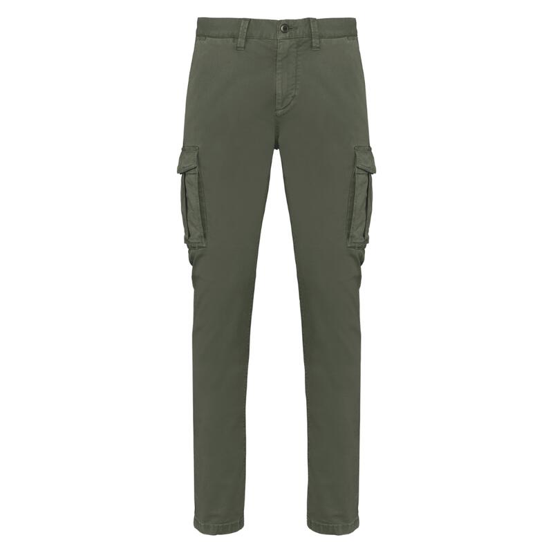 Pantalón Caza Hombre Pasión Morena 05039 Verde Multibolsillo con Cremallera