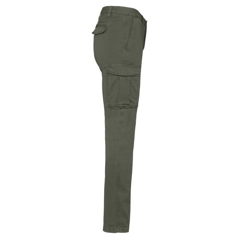 Pantalón Caza Hombre Pasión Morena 05039 Verde Multibolsillo con Cremallera