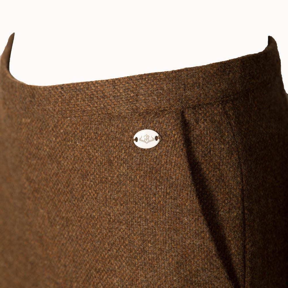 Pantalón Caza Mujer Pasión Morena 14010 Marrón Tweed Cremallera Trasera 2/4