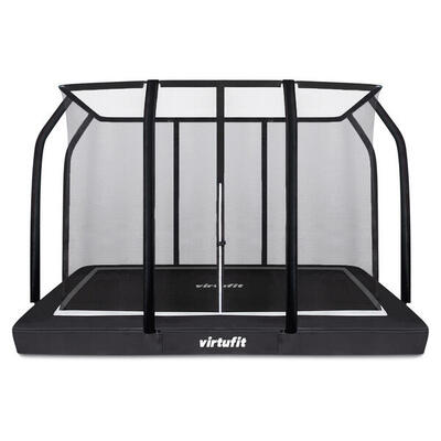 Premium inground trampoline met veiligheidsnet - rechthoekig - 244 x 366 cm