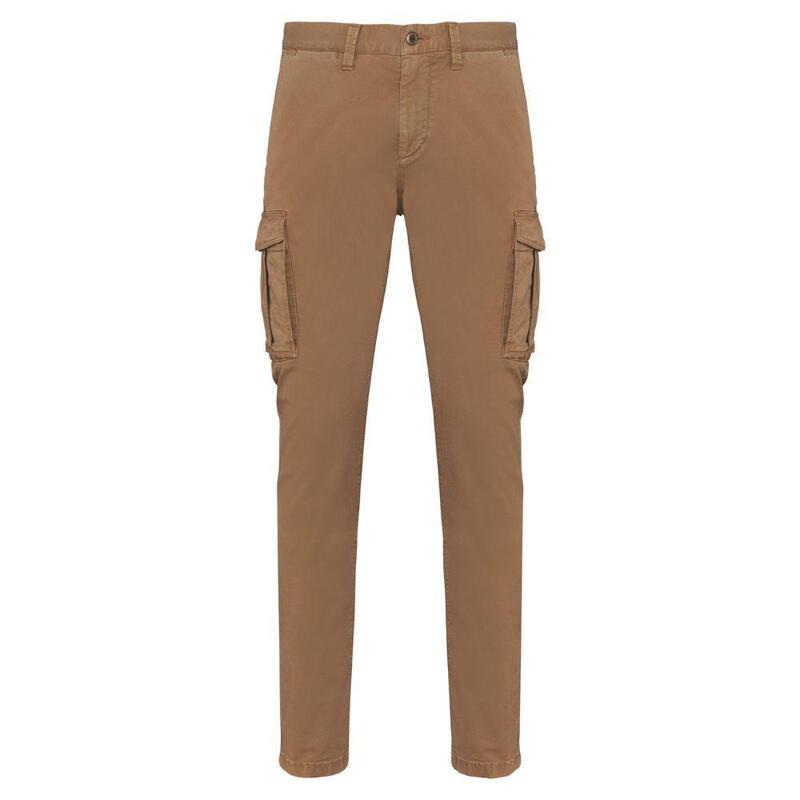 Pantalón Caza Hombre Pasión Morena 05039 Marrón Multibolsillo con Cremallera