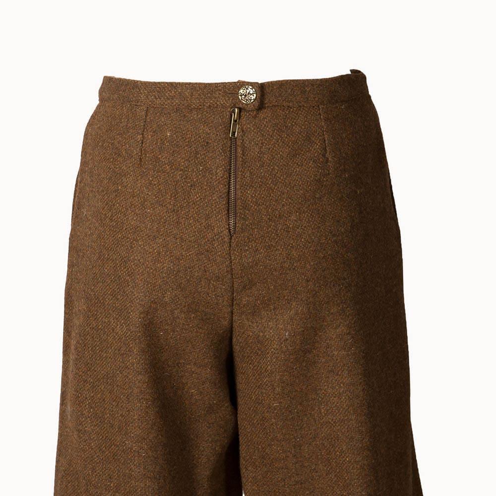 Pantalón Caza Mujer Pasión Morena 14010 Marrón Tweed Cremallera Trasera 4/4
