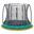 Trambulina Copii de exterior Salta COMFORT EDITION GROUND Rotunda 251 cm Verde