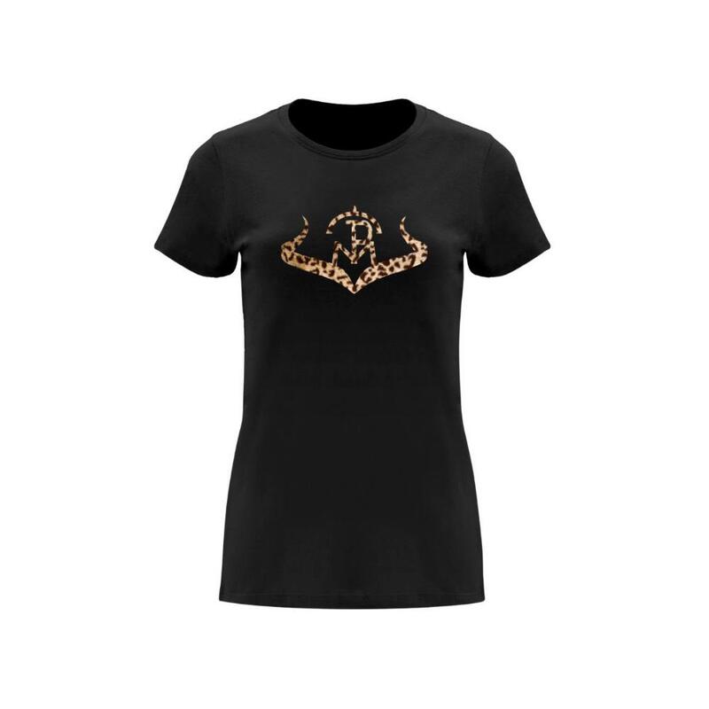 Camiseta Caza Mujer Pasión Morena 38006 Negro Manga Corta 100% Algodón