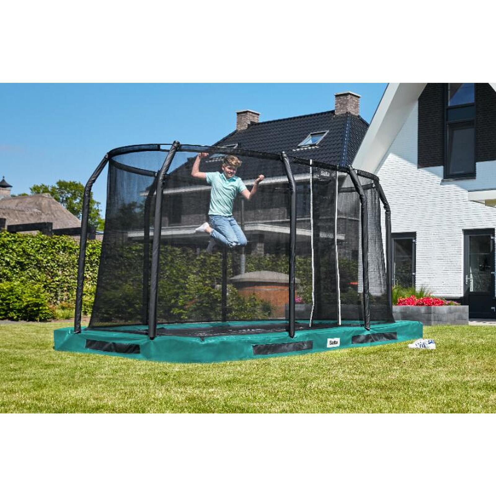 Trampoline - Premium Ground - 305 x 214 cm - Rectangulaire Vert