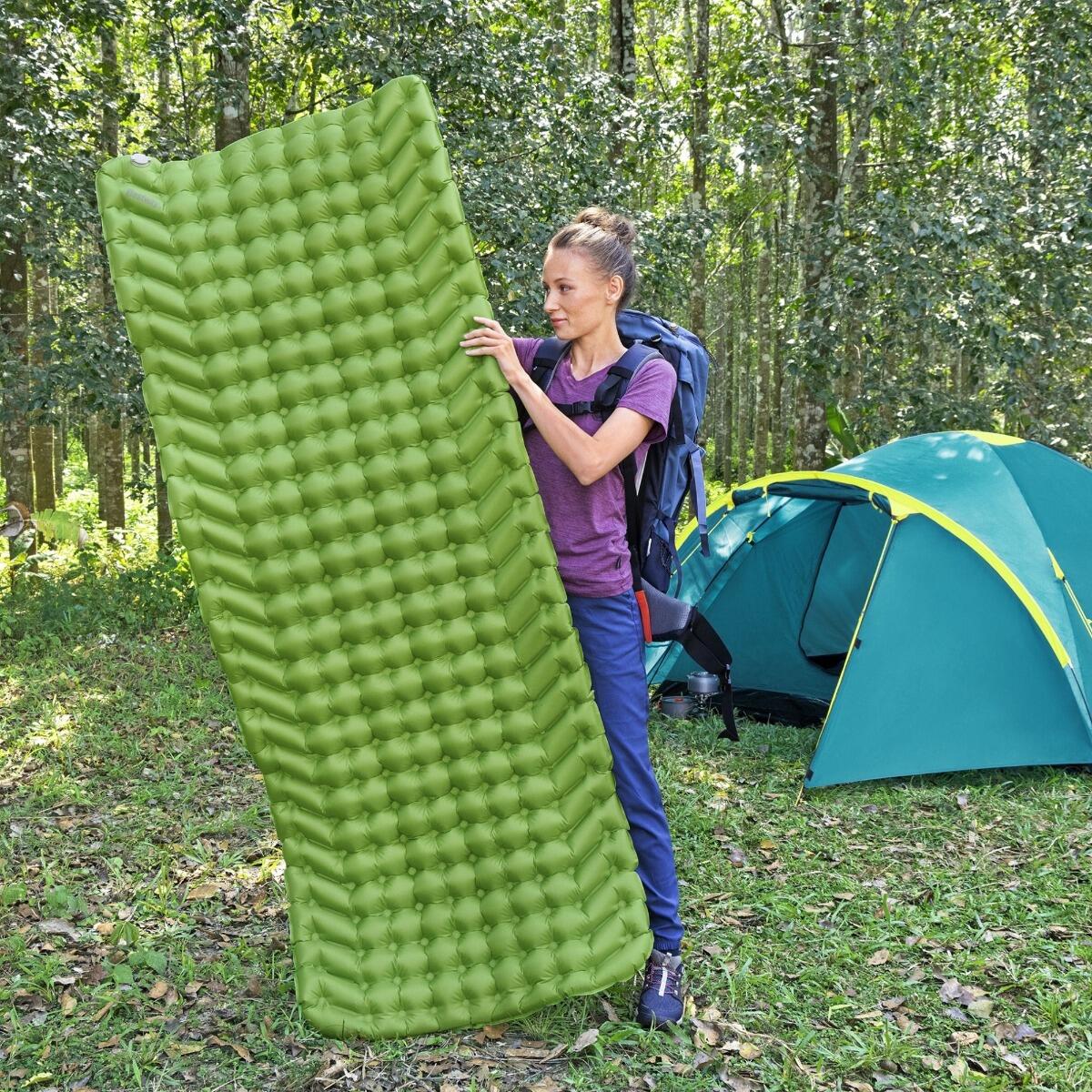 Bestway Inflatable Large Rectangular Sleeping Pad, Compact Air Sleeping ...