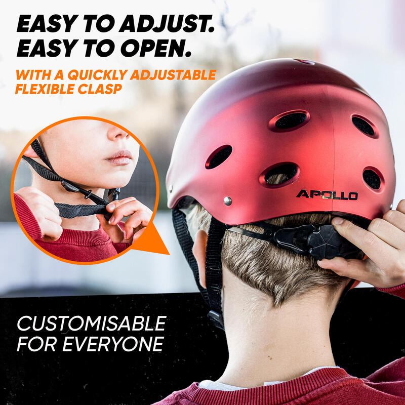 Casco ajustable para skate/bicicleta, scooter, BMX, para niños y adultos