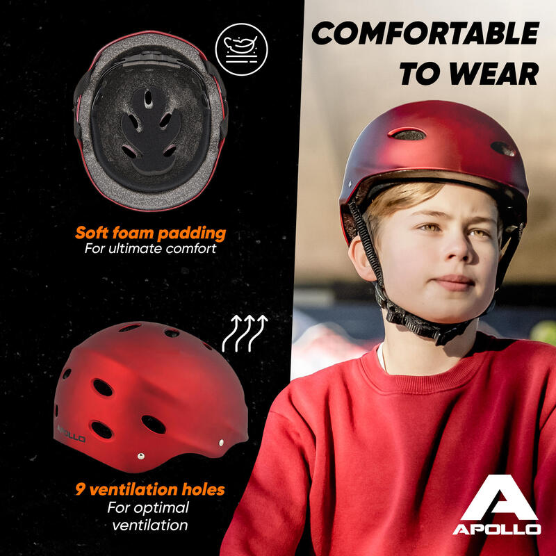 Casco ajustable para skate/bicicleta, scooter, BMX, para niños y adultos