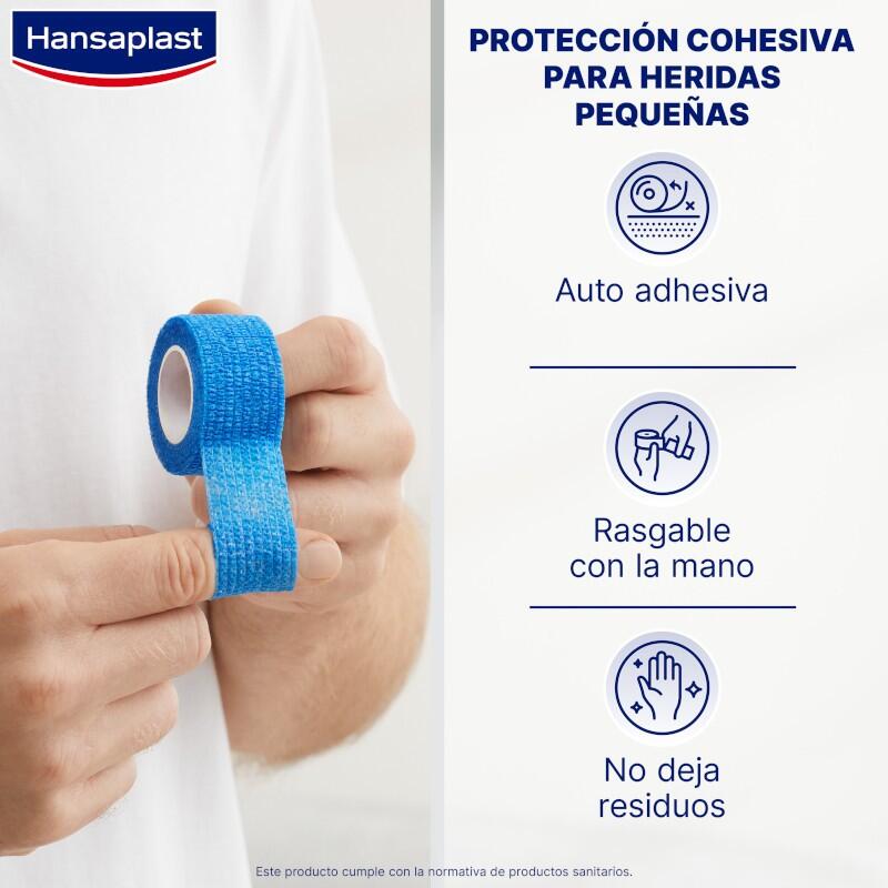 HANSAPLAST Venda Cohesiva para Dedos Azul 5m x 2,5cm