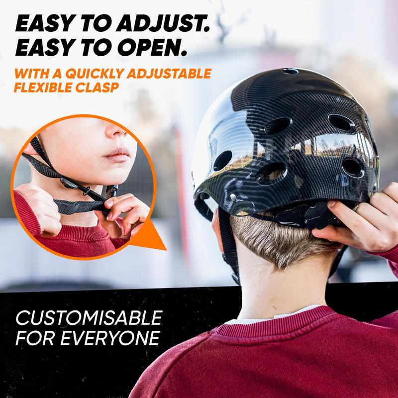 Casco ajustable para skate/bicicleta, scooter, BMX, para niños y adultos