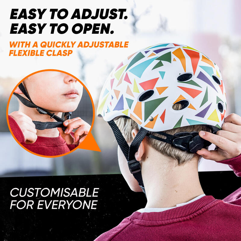 Casco ajustable para skate/bicicleta, scooter, BMX, para niños y adultos