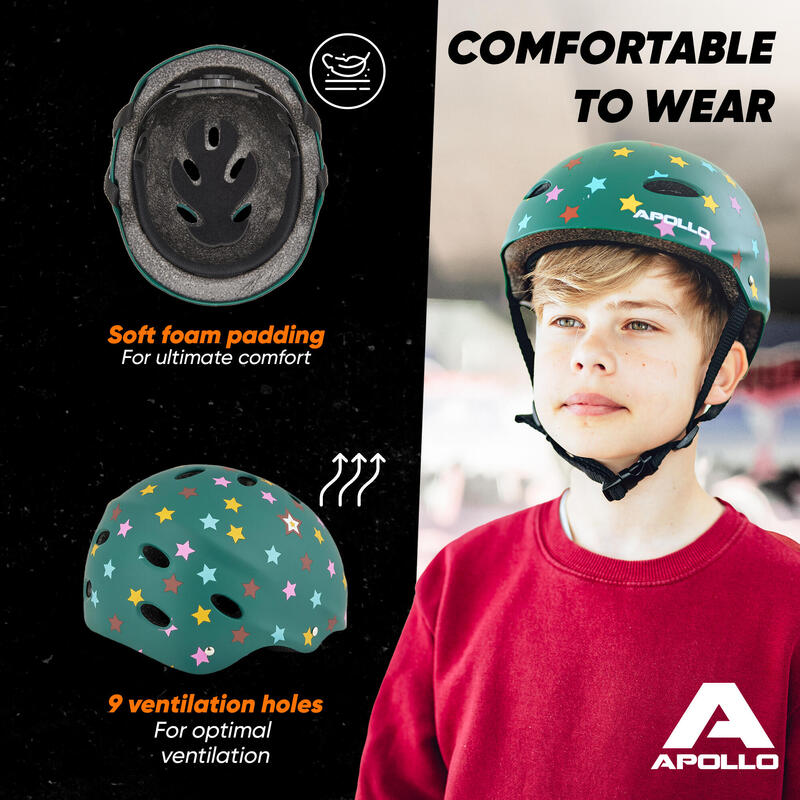 Casco ajustable para skate/bicicleta, scooter, BMX, para niños y adultos