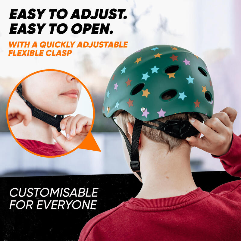 Casco ajustable para skate/bicicleta, scooter, BMX, para niños y adultos