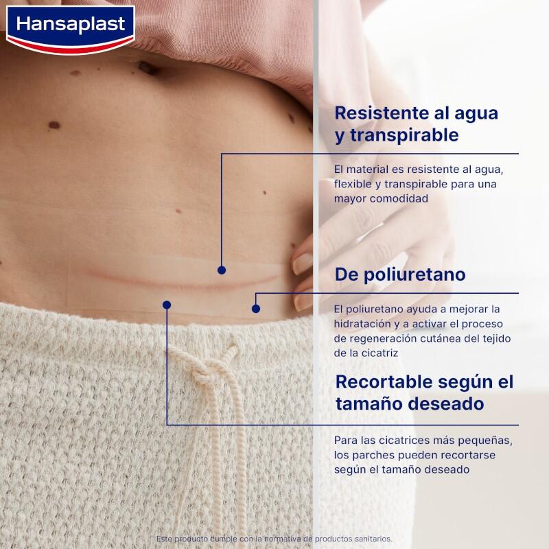 HANSAPLAST Reductor de Cicatrices 21 apósitos 68x38mm