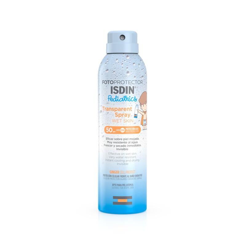 ISDIN Pediatrics Transparent Spray Wet Skin Fotoprotector SPF 50 (250ml)