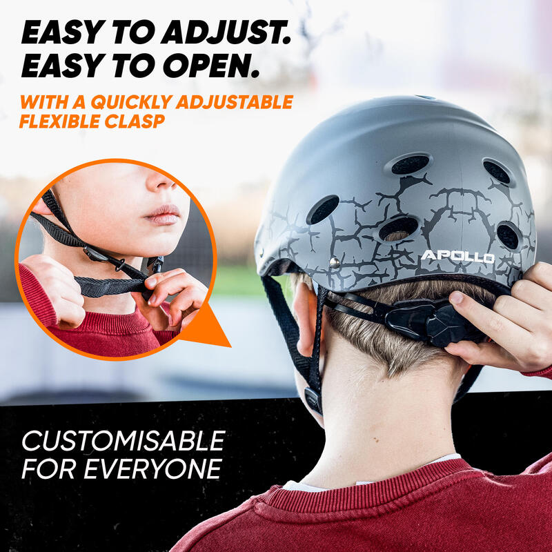 Casco ajustable para skate/bicicleta, scooter, BMX, para niños y adultos